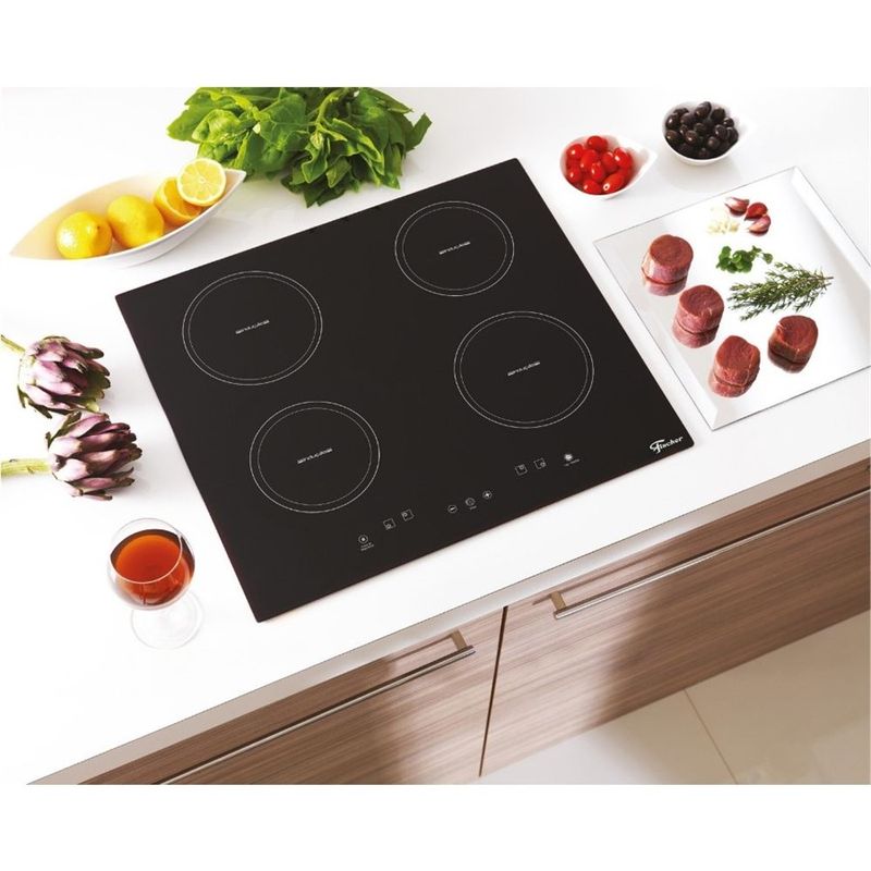 Cooktop Fischer Vitrocerâmico Elétrico 4 Bocas Preto | 220V