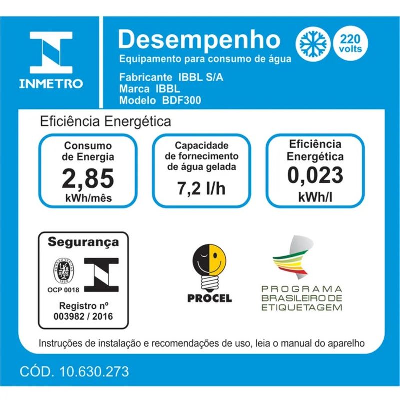 Bebedouro Purificador De Pressão Ibbl Pdf100 Inox | 220v