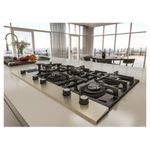 Cooktop Fischer a Gás Platinium 5 Bocas Mesa em Vidro Preto | Bivolt