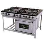 Fogão Industrial com Forno à Gás 6 Bocas Bravo BR6BF - Venâncio