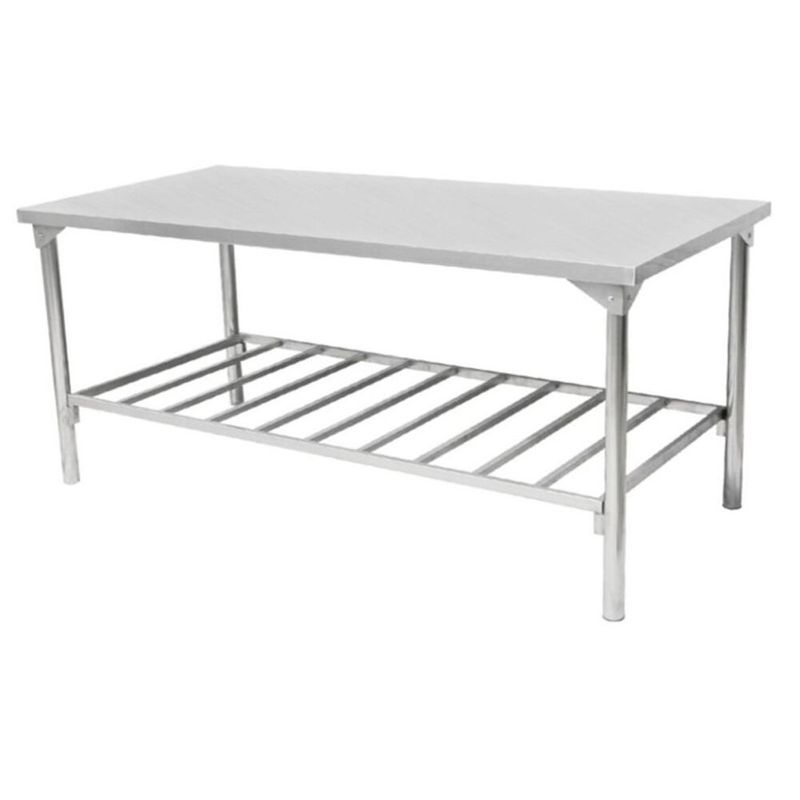 Mesa de Serviços 1,90X90 Com Prateleira Inferior Inox 430- Innal