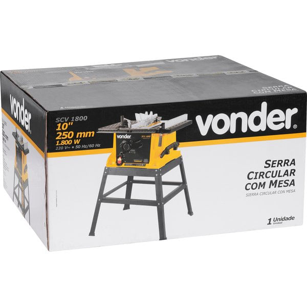 Serra Circular com Mesa 10" SCV 1800 220V - Vonder