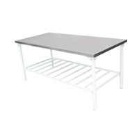 Mesa Inox 430 1,90X90 com Prateleira Inferior - INNAL