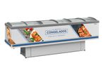 Ilha Expositora Para Congelados e Resfriados Gelopar GESV-290CBR Vidro Curvo | 220v