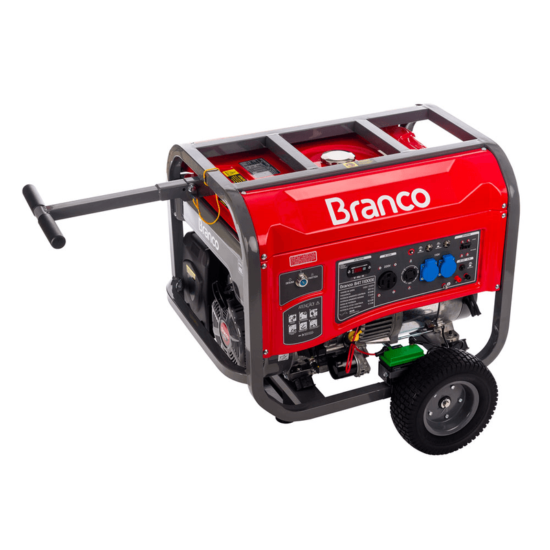 Gerador de Energia à Gasolina Branco B4T 11000E 18,5 CV Monofásico 11 kVA