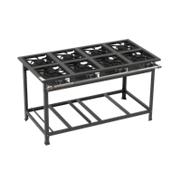 Fogão Industrial A Gás Itajobi 8 Bocas 30x30cm Alta Pressão Ativo P7