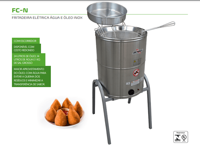 Fritadeira Elétrica Água e Óleo Skymsen Inox 24L FCN | 220V