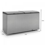 Freezer Horizontal Gelopar GHBS510TI Inox 532 Litros | 220V