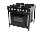 Fogão Profissional A Gás 4 Bocas Venâncio BR4BFPR Preto | Com Forno