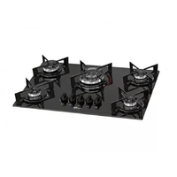 Cooktop Fischer Fit Line a Gás 5 Queimadores Mesa de Vidro