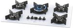 Cooktop Fischer 5 Bocas a Gás Infinity Vidro Branco | Bivolt