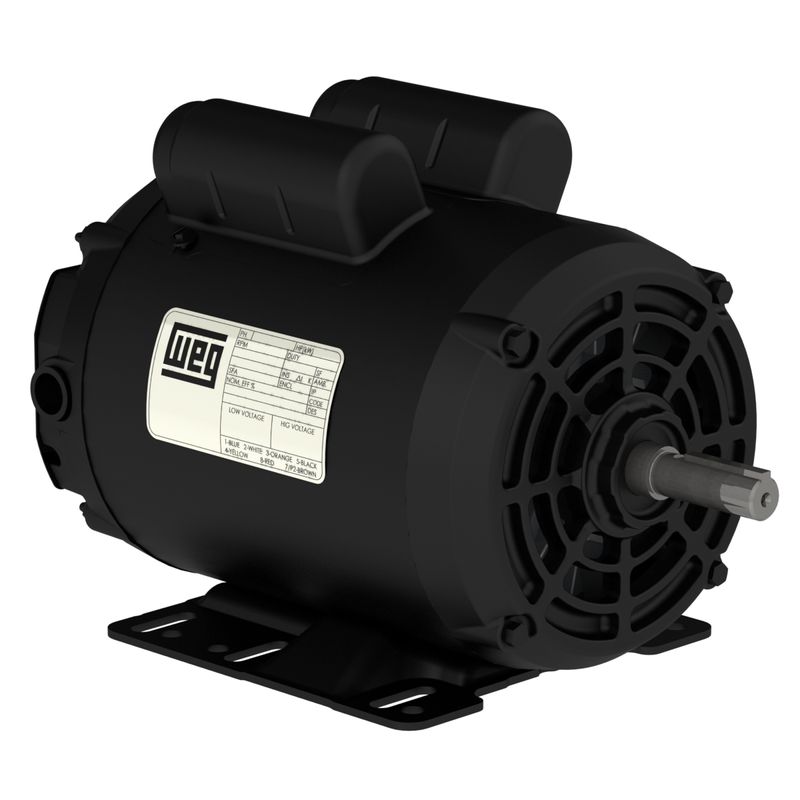 Motor Elétrico WEG 3 CV Baixa Rotação 4 Polos Monofásico IP21 110-127/220-254V