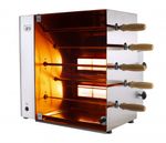 Churrasqueira Rotativa Anodilar á Gás Inox com 5 Espetos  - Bivolt
