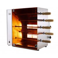 Churrasqueira Rotativa Anodilar á Gás Inox com 5 Espetos  - Bivolt