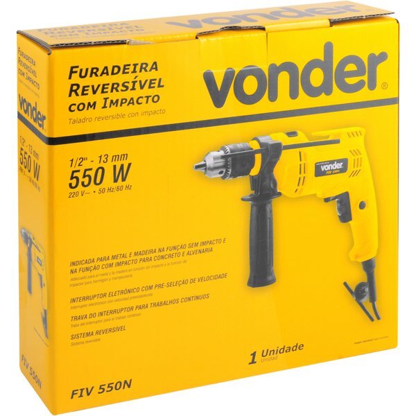 Furadeira Vonder com impacto 1/2" FIV 550N | 220V