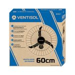 Ventilador De Parede Ventisol Preto 60cm 200W | Bivolt