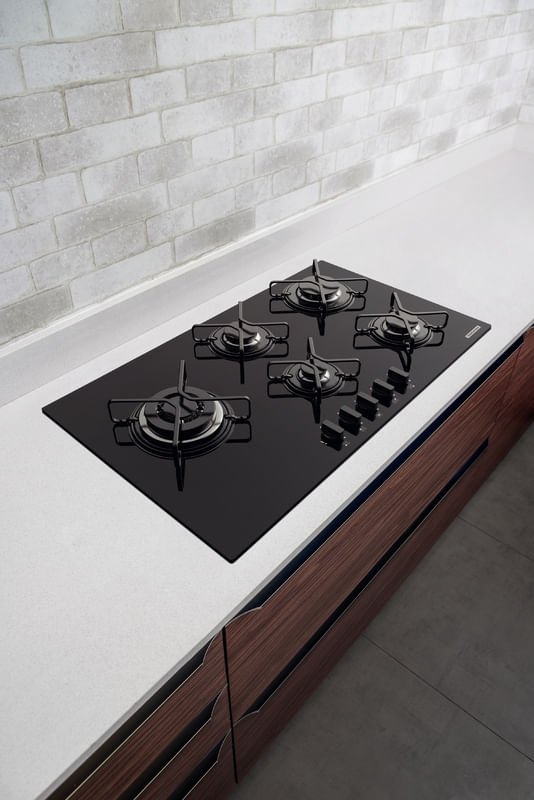 Cooktop a Gás Tramontina Penta Side Plus Preto 5 Queimadores