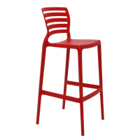 Cadeira Tramontina Sofia Alta em Polipropileno e Fibra de Vidro Vermelho