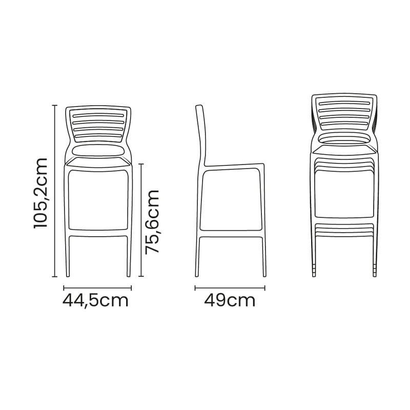 Cadeira-tramontina-sofia-alta-em-polipropileno-e-fibra-de-vidro-vermelho-dimensoes