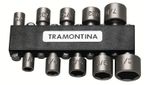 Jogo de Ponteiras Soquete 10 Peças Tramontina Sextavado 1/4"