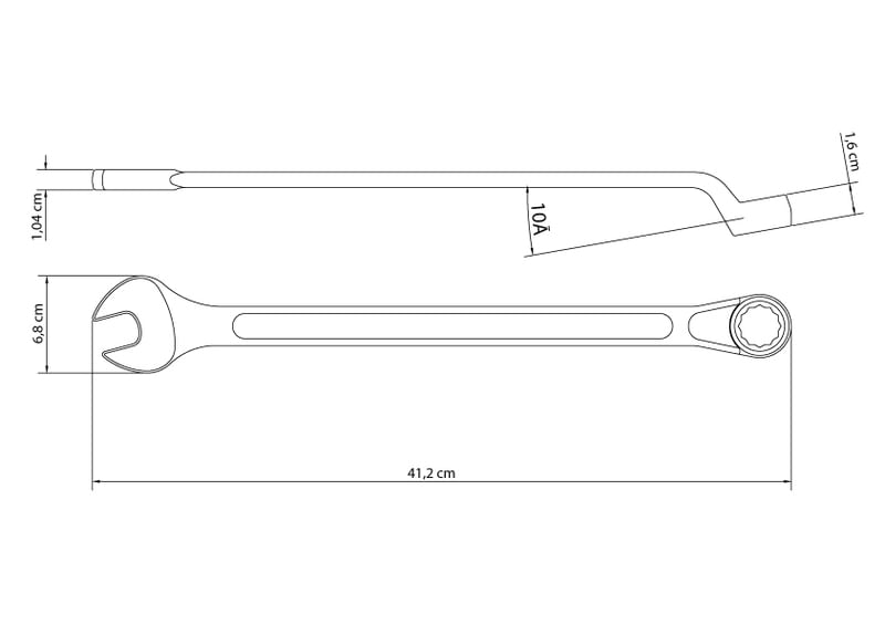 Chave Combinada 32mm Pescoço Tramontina Corpo Forjado Aço Especial Cromado