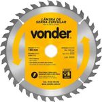 Lâmina De Serra Circular Com Dentes De Metal Duro/Vídea 180 mm x 20 mm 36 Dentes Vonder