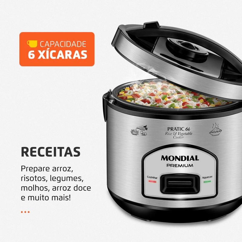 Panela Elétrica De Arroz Mondial PE-43-6X | 220V