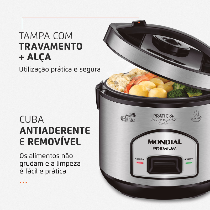 Panela Elétrica De Arroz Mondial PE-43-6X | 220V