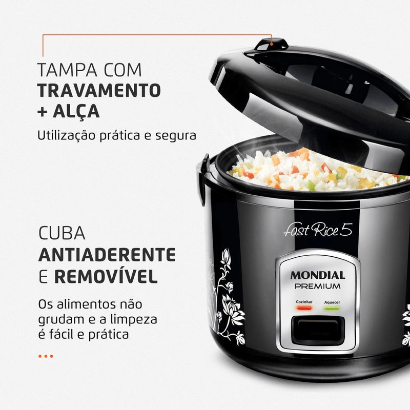 Panela Elétrica Mondial Fast Rice 5 Premium NPE-08-5X