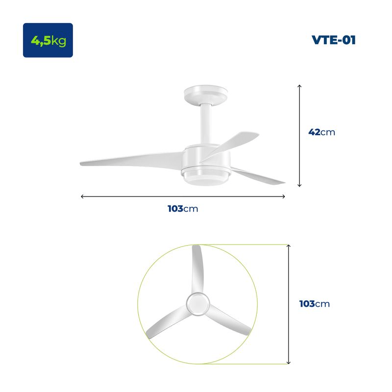 Ventilador De Teto Mondial Maxi Air VTE-01| 220V