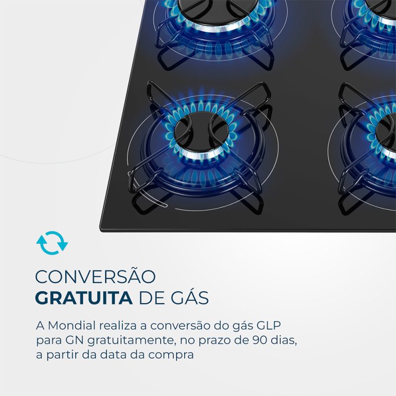 Cooktop a Gás 5 Bocas Mondial CTG-02 | Bivolt