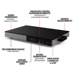 Mesa Térmica Elétrica Saro Rechaud Vidro Temperado | 220V