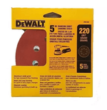 Kit Dewalt 5 Discos De Lixa Grão 220 8 Furos