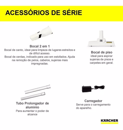 Aspirador De Pó Vertical Karcher VCL-3 2 em 1 | Bateria