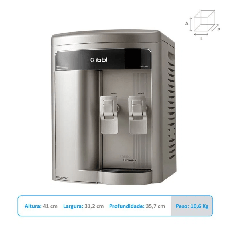 Purificador De Água Ibbl Fr600 Exclusive Prata | 220v