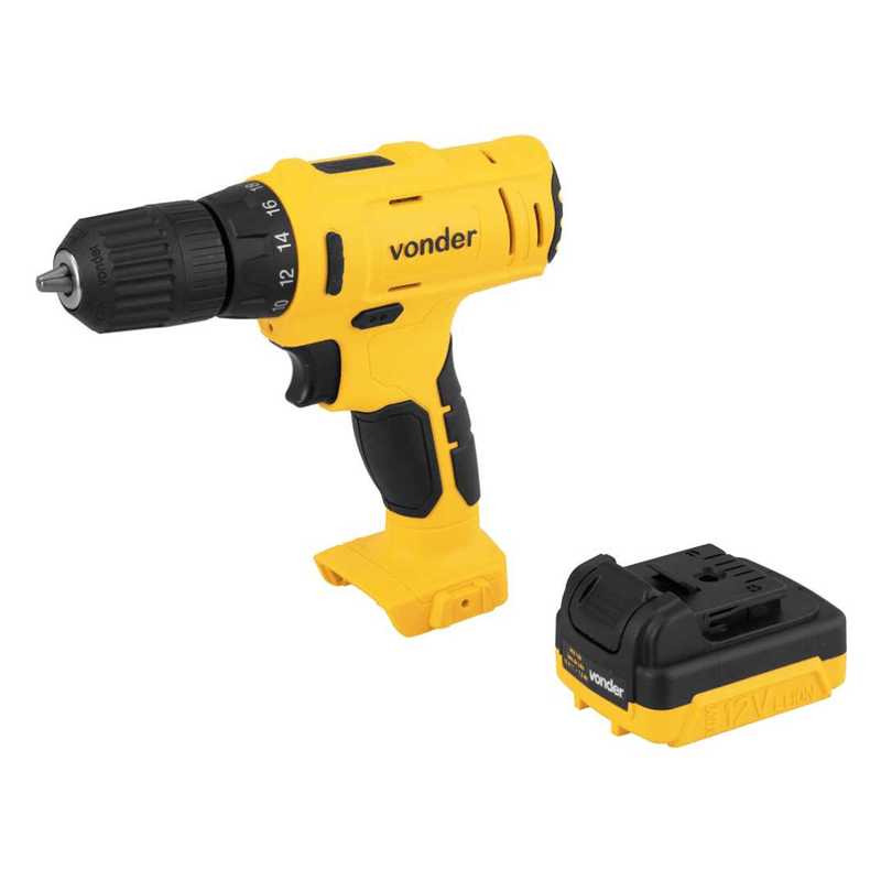 Parafusadeira Furadeira Vonder PFV 120 c/ Bateria 12V | Bivolt