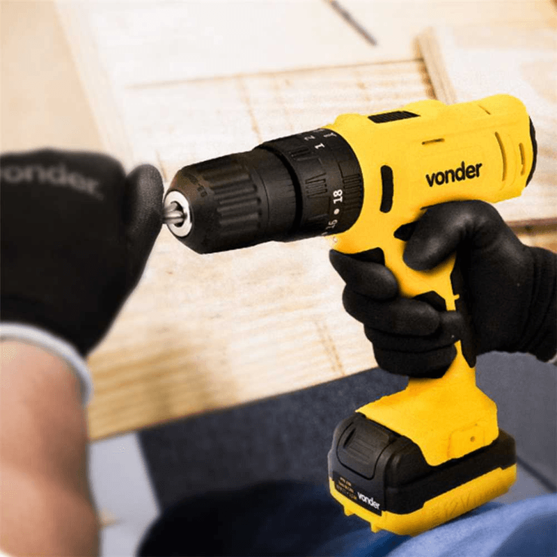 Parafusadeira Furadeira Vonder PFV 120 c/ Bateria 12V | Bivolt