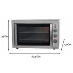 Forno Elétrico Luxo Premyum 3.0 Layr Inox 65 Litros | 220v