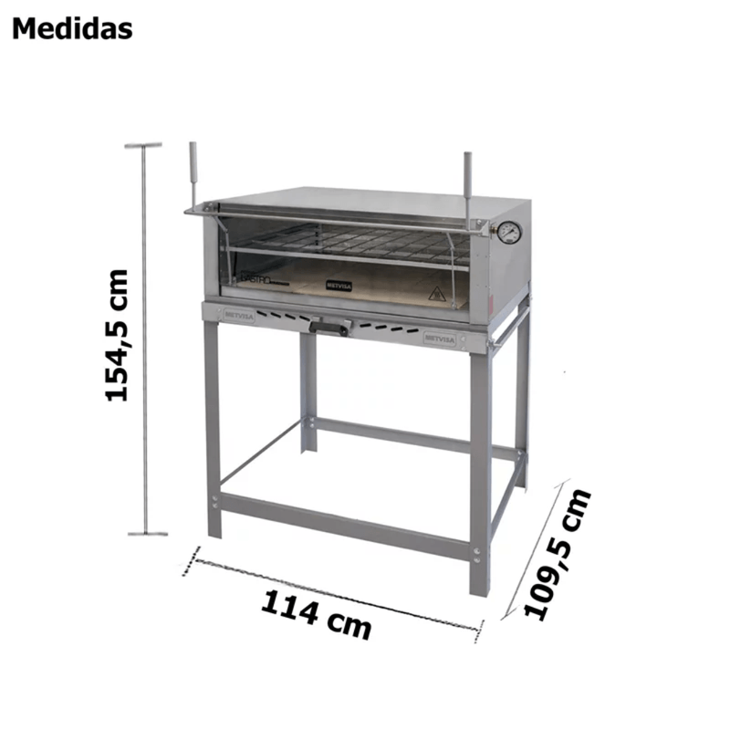 Forno Lastro Com Guilhotina Metvisa Flgg 90 A Gás