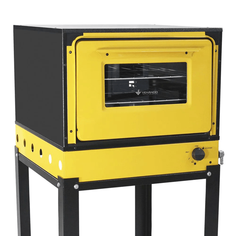 Forno Profissional Venâncio Brfpam Bravo Amarelo Com Pés A Gás