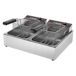 Fritadeira Elétrica 2 Cubas Óleo 6 Litros Metalcubas Frce 6 Aço Inox | 220v