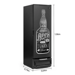 Cervejeira Vertical Gelopar 570 Litros Gcb-57 Preta Porta Cega Adesivada | 220v