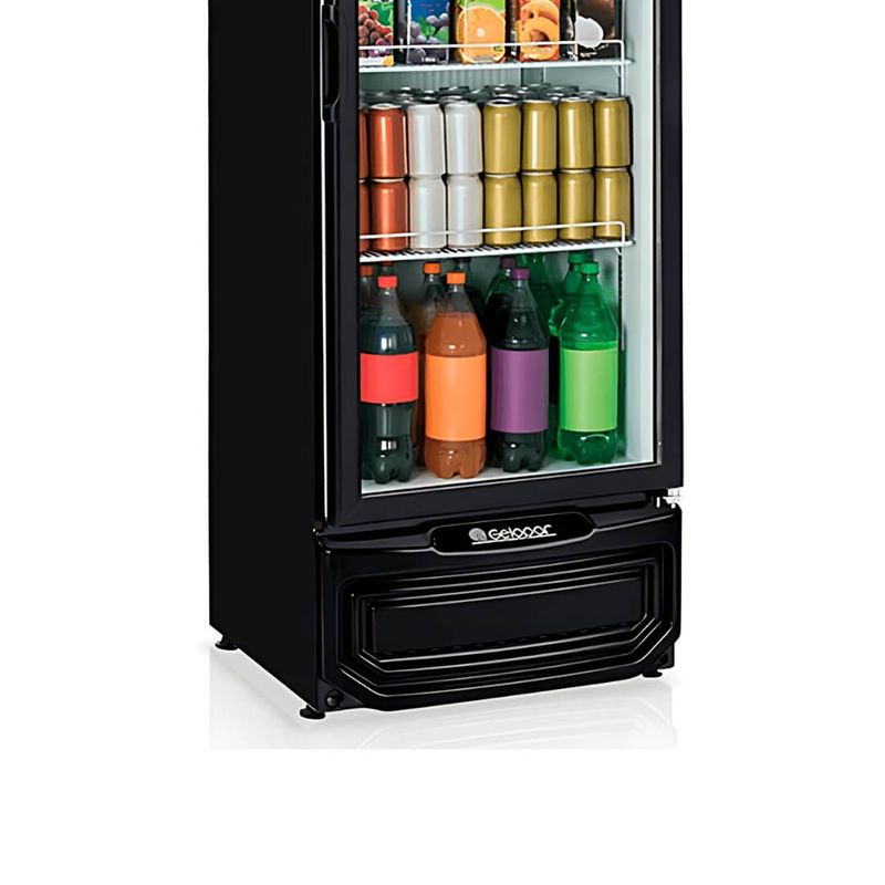 Refrigerador Vertical Gelopar GPTU40 410L Preto c/ Porta de Vidro | 220v