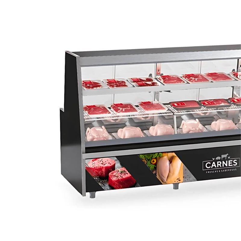 Balcão Expositor Frigorífico Avícola Turino Gelopar Grta-300pr Preto | 220v