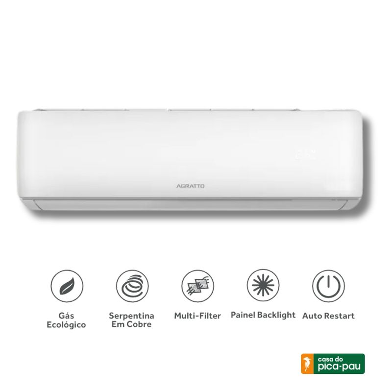 Ar Condicionado Agratto 12.000Btus On/Off Frio Split ONE ACST12F I 220V
