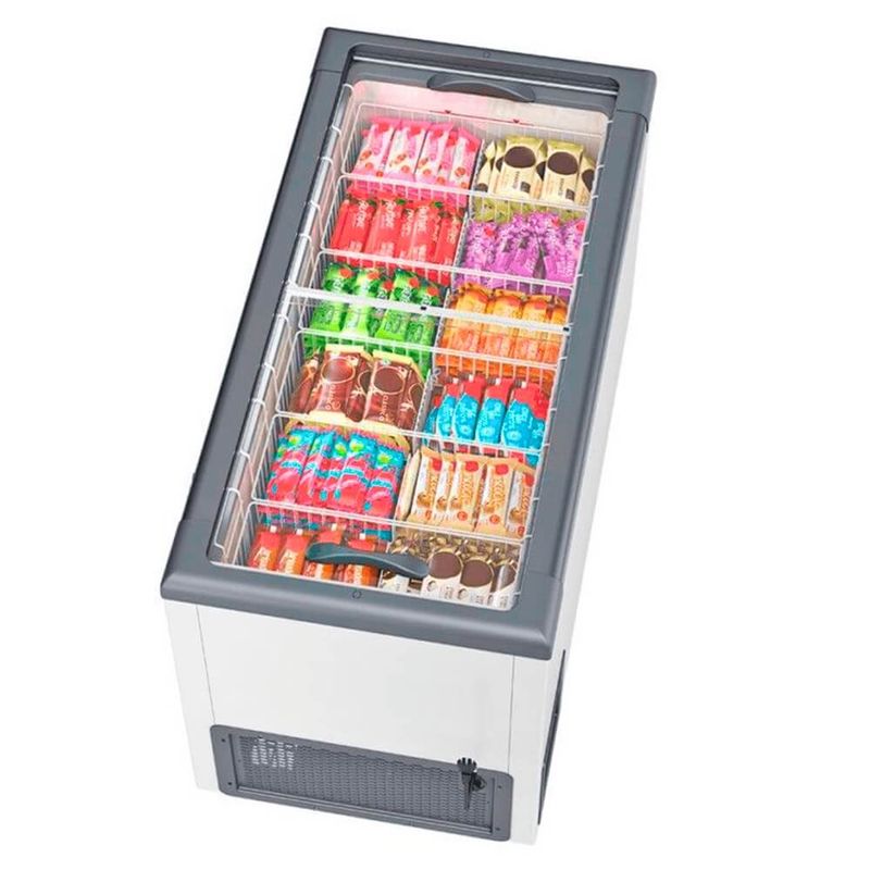 Freezer Horizontal 395 Litros Gelopar GHD-400CZ Tampa De Vidro | 220v