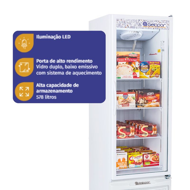 Conservador Vertical 578 Litros Gelopar GPTF-570 Branco | 220V