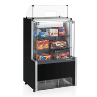Vitrine Neutra Balcão Caixa MPXA-075RPR Gelopar Linha Aurora Preta | 220V