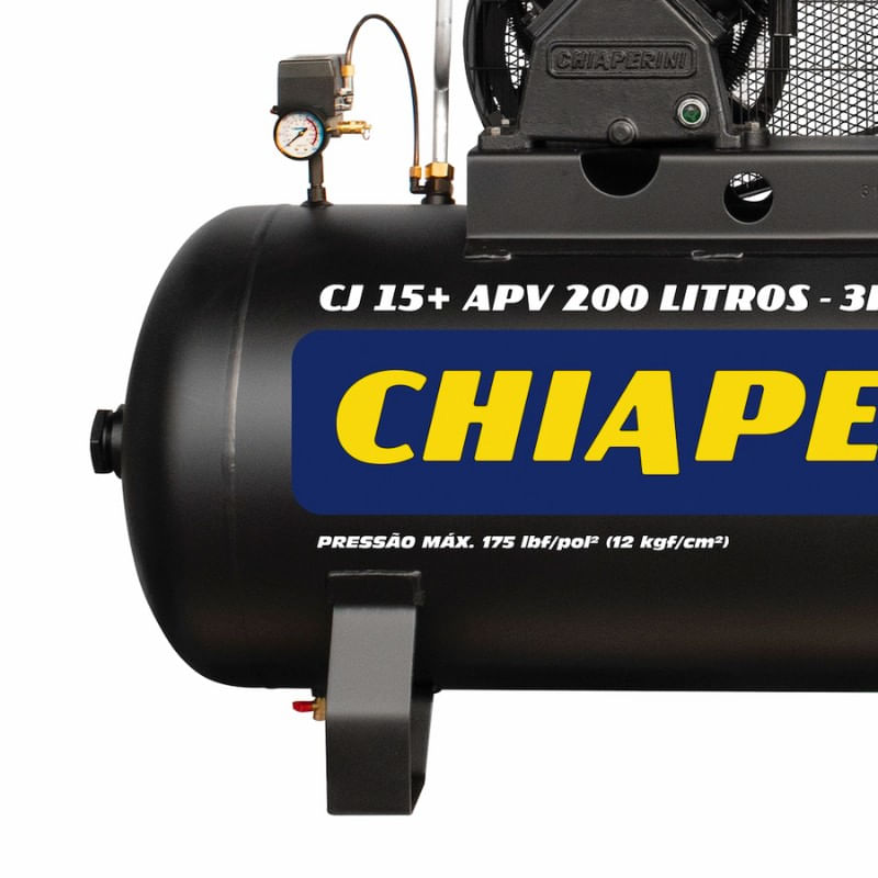 Compressor de Ar Chiaperini Alta Pressão CJ 15 200 Litros Monofásico | Bivolt