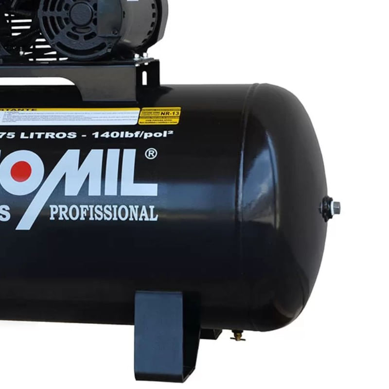 Compressor de Ar Motomil 3HP 175 Litros Monofásico CMW15/175 140 Libras | 220V